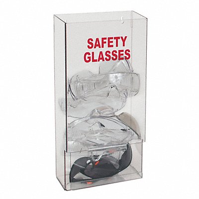 GRAINGER 4GMR5 Prot Eyewear Disp Stk Clr PETG Wall Mtg