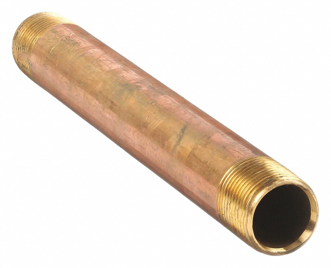 GRAINGER 467100 Nipple Red Brass 1 1/2 x 10 In