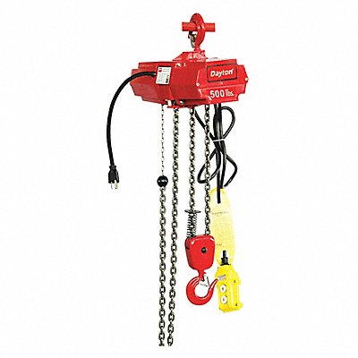 DAYTON 2GTD3 Electric Chain Hoist 500 lb 20 ft.