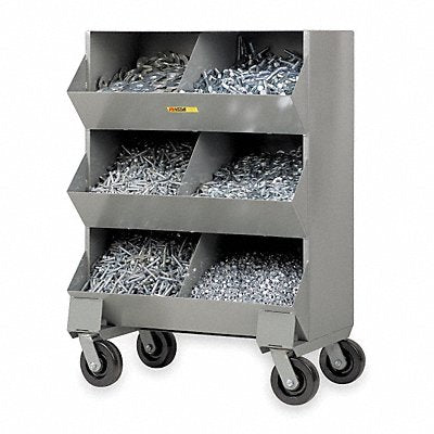 LITTLE GIANT MS215326PH Bin Cart 20x32x45-1/2 in 2400 lb Cap.