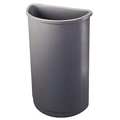 RUBBERMAID COMMERCIAL PRODUCTS FG352000Grey Garbage Can Half Round 21 gal Grey