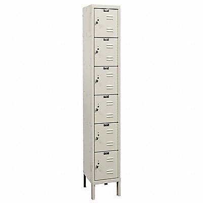 HALLOWELL U12886PT E1558 Box Locker Louvered 1 Wide 6 Tier Tan