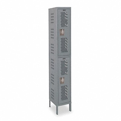 HALLOWELL U15882HDVHG Locker 2x1Locker Drk Gry 78 x15 x18 Unassembled