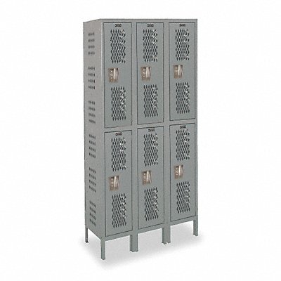 HALLOWELL U35882HVAHG Locker 2x3Locker Drk Gry 78 x45 x18 Assm