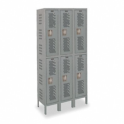 HALLOWELL U32882HVAHG Locker 2x3Locker Drk Gry 78 x36 x18 Assm