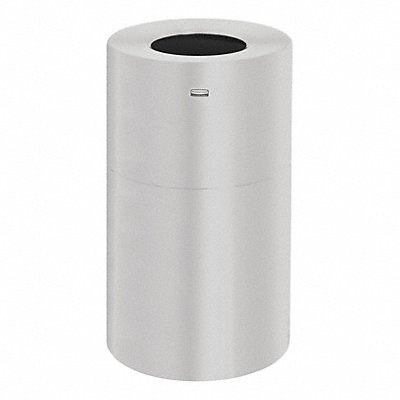 RUBBERMAID COMMERCIAL PRODUCTS FGAOT35SA Garbage Can Round 35 gal Silver