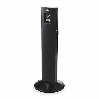 RUBBERMAID COMMERCIAL PRODUCTS FGR93400BK Cigarette Receptacle 1-19/32 gal Black