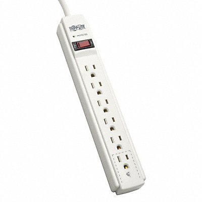 TRIPP LITE TLP606 Surge Protector Strip 6 Outlet Gry