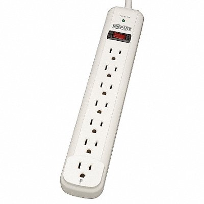 TRIPP LITE TLP725 Surge Protector Strip 7 Outlet Wht