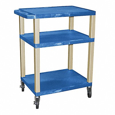 GRAINGER WT34BUE Utility Cart 300 lb Load Cap. PE