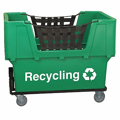 GRAINGER N1017261GREENRECYCLE Cube Truck LLDPE Green 23.0 cu ft.