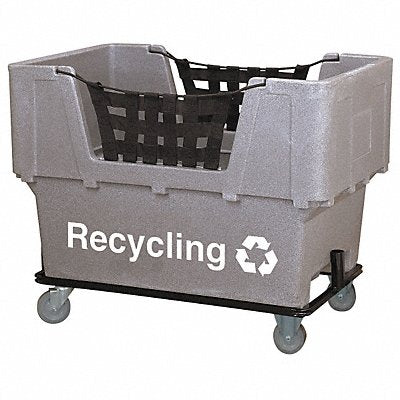 GRAINGER N1017261GreyRECYCLE Cube Truck LLDPE Grey 23.0 cu ft.