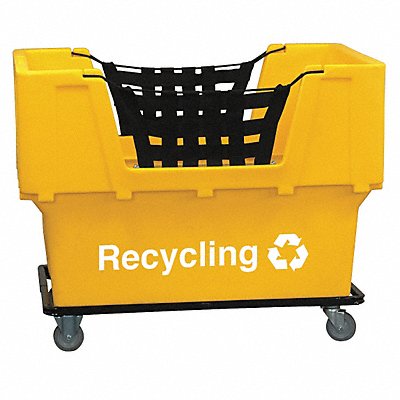GRAINGER N1017261YELLOWRECYCLE Cube Truck LLDPE Yellow 23.0 cu ft.