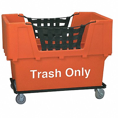GRAINGER N1017261ORANGEGarbage Cube Truck LLDPE Orange 23.0 cu ft.
