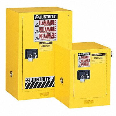 JUSTRITE 891520 Flammable Safety Cabinet 15 gal Yellow