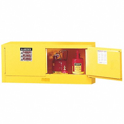 JUSTRITE 891320 Flammable Safety Cabinet 12 gal Yellow