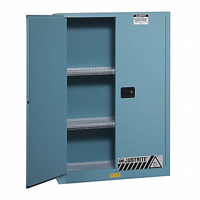 JUSTRITE 894502 Corrosive Safety Cabinet 45 gal Blue