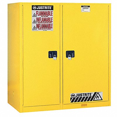JUSTRITE 899270 Flammable Safety Cabinet 115 gal Yellow