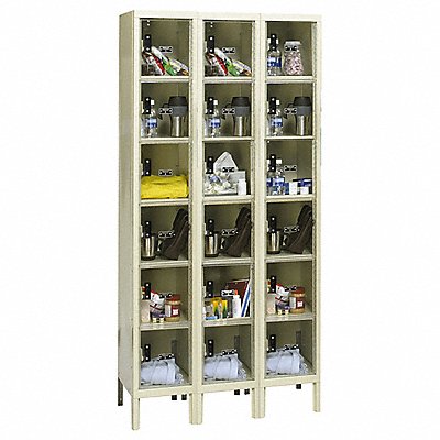 HALLOWELL USVP32286APT Bx Locker 6x3Locker Tan 78 x36 x12 Assm