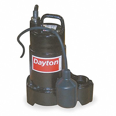 DAYTON 4HU67 Submersible Sump Pump 10ft 11.75in 120VAC