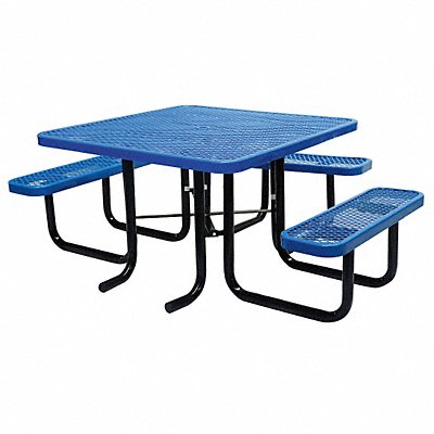 GRAINGER 4HUR3 E0149 Picnic Table 80 W x75 D Blue