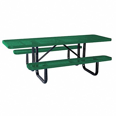 GRAINGER 4HUT1 ADA Picnic Table 96 W x62 D Green