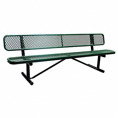 GRAINGER 4HUT5 E0154 Outdoor Bench 96 in L 24 in W Green