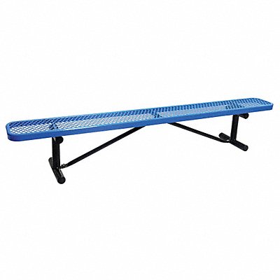 GRAINGER 4HUU8 E5613 Outdoor Bench 96 in L 16-3/8 in H BLU