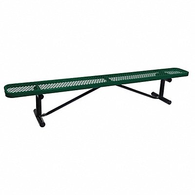 GRAINGER 4HUU9 E5613 Outdoor Bench 96 in L 16-3/8 in H Grn