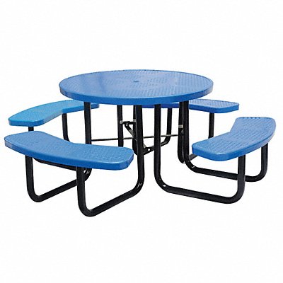 GRAINGER 4HUV3 E5615 Picnic Table 81 Dia Blue