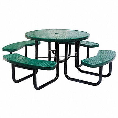 GRAINGER 4HUV4 E5615 Picnic Table 81 Dia Green
