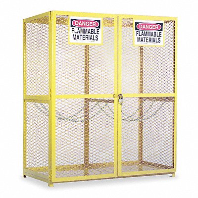 DURHAM MFG EGCVC1850 Cylinder Storage Cabinet Yellow Iron