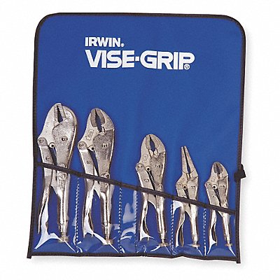 IRWIN 538KB Locking Plier Sets Plain Grip 5 Pcs