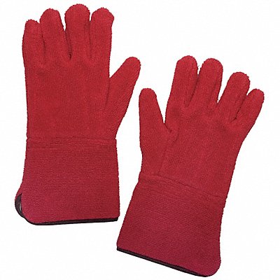CONDOR 4JC92 Heat Resist Gloves Red XL Terry Cloth PR