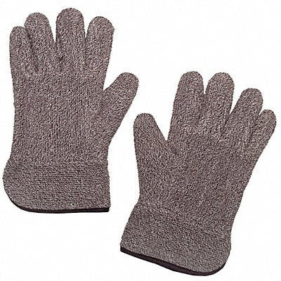 CONDOR 4JC94 Heat Resistant Mittens XL Brown/White PR