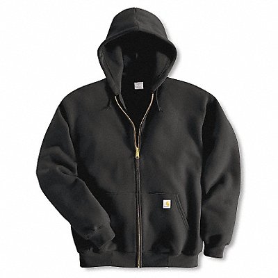 CARHARTT K122BLK3XLREG Hooded Sweatshirt Black Cotton/PET 3XL