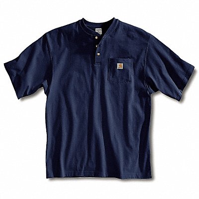 CARHARTT K84NVYXXLTLL K7960 Short Sleeve Henley Navy 2XL