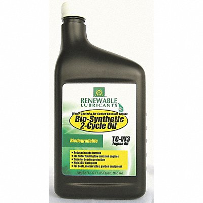 RENEWABLE LUBRICANTS 85201 2-Cycle Engine Oil Bio-Synthetic 1qt