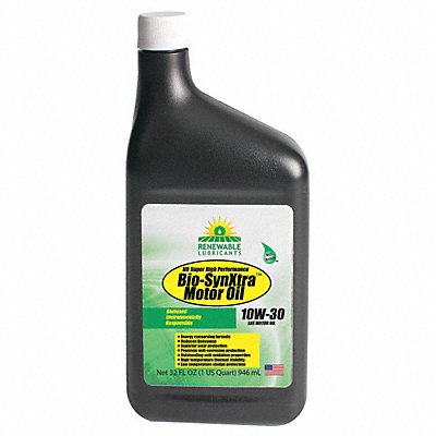 RENEWABLE LUBRICANTS 85171 Engine Oil 10W-30 Bio-Synthetic 1qt