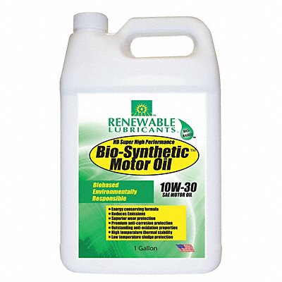 RENEWABLE LUBRICANTS 85173 Engine Oil 10W-30 Bio-Synthetic 1gal