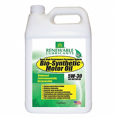 RENEWABLE LUBRICANTS 85123 Engine Oil 5W-30 Bio-Synthetic 1gal