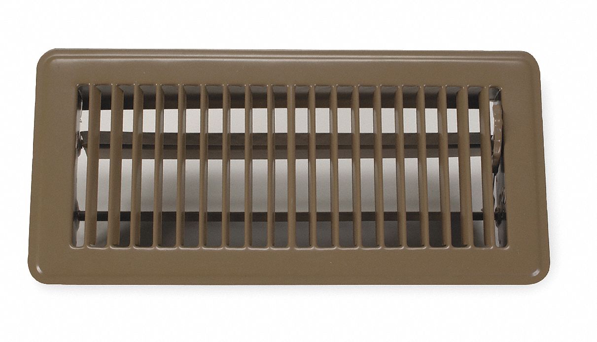 GRAINGER 4JRR4 Floor Register 4x10 Brown