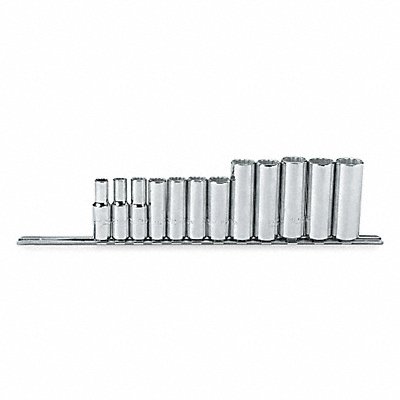 PROTO J52209 Socket Set Chrome Range 8 to 19 mm 12Point