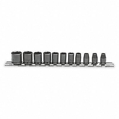 PROTO J69106 Impact Socket Set Steel Black Oxide 3/16- 5/8 in