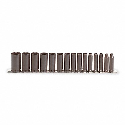 PROTO J72116 Impact Socket Set Steel Black Oxide 1/4 to 1 in