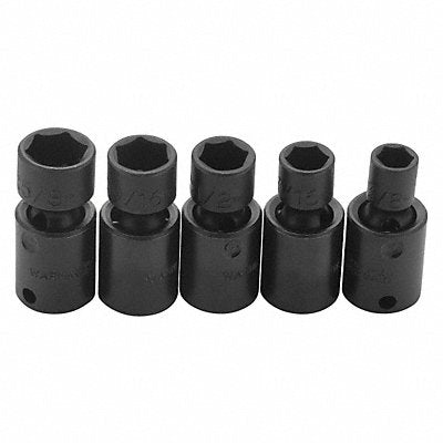 PROTO J72142 Impact Socket Set Steel Black Oxide 3/8 to 5/8 in