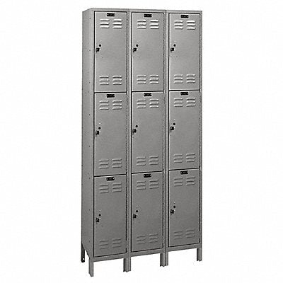 GRAINGER 4JWU3 Locker 3x3Locker Drk Gry 78 x36 x18 Assm
