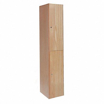HALLOWELL UW12822AWRO Locker 2x1Locker Lt Wood 72 x12 x18 Assm