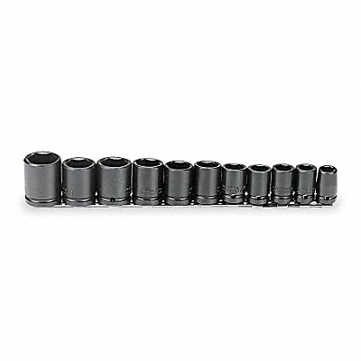 PROTO J74102 Impact Socket Set Steel Black Oxide 1/2- 1 1/8 in