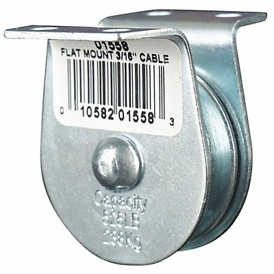 GRAINGER 4JX65 Pulley Block Bolt-On 3/16 in Rope dia.